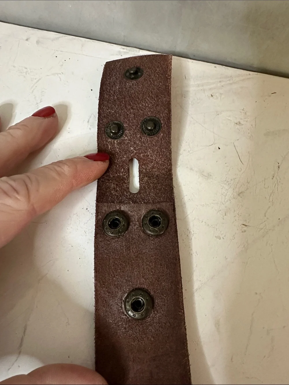 NFET SEMNI LEATHER BELT SNAP STRAP 34